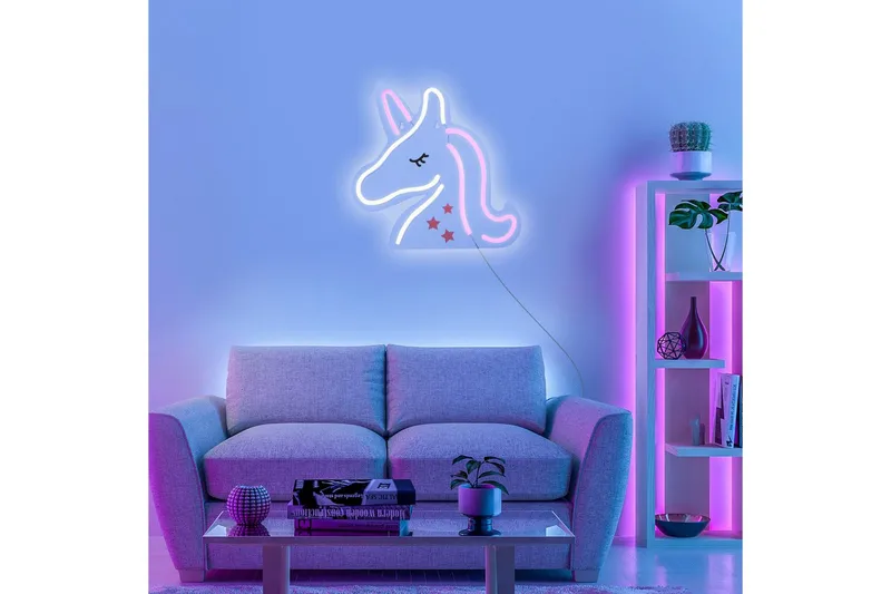 Neon Unicorn Just Light Koristeellinen Lamppu - Valaistus - Sisävalaistus & lamput - Tunnelmavalaistus - Koristevalaistus eläimet & hahmot