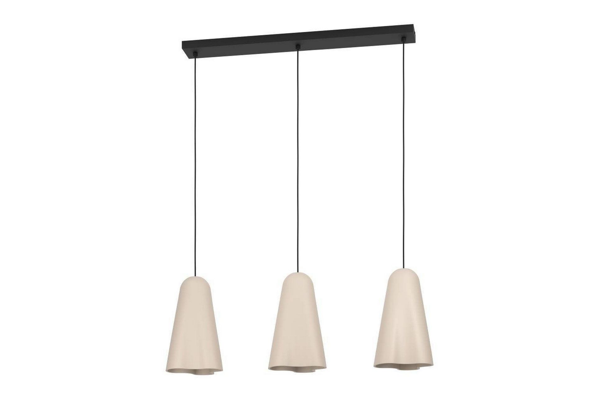 Kattopendel Eglo Tolleric Hiekka/Musta, 3 Lamppua -