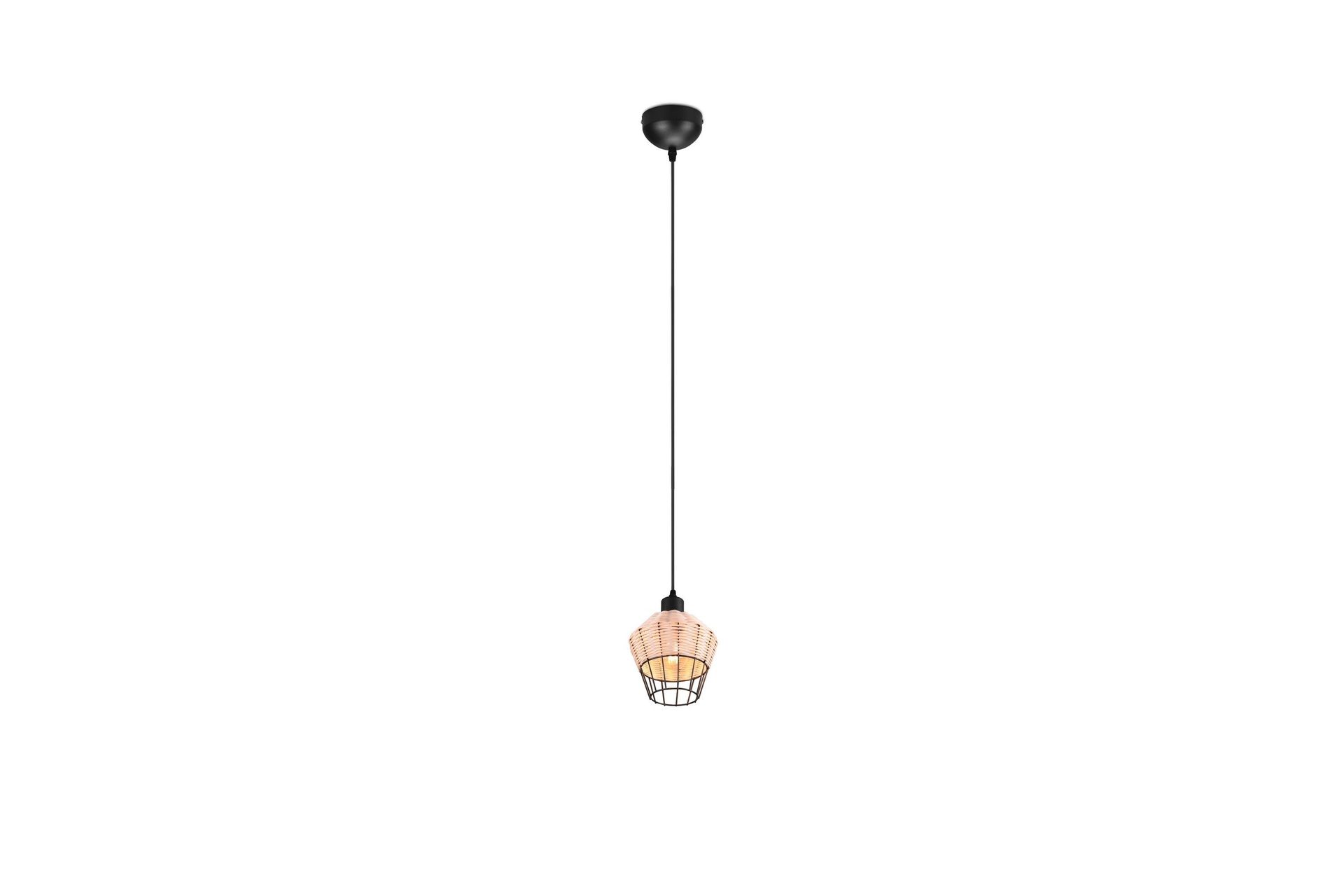 Riippuvalaisin Borka 1-os 17,5 cm E27 Rottinki - Trio Lighting