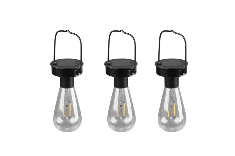 Aurinkokennoriippuvalaisin Campus Hämärätunnistimella 3 kpl - Trio - Valaistus - Ulkovalaistus - Aurinkokennovalaistus