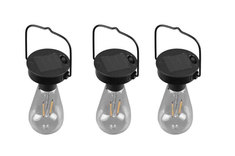 Aurinkokennoriippuvalaisin Campus Hämärätunnistimella 3 kpl - Trio - Valaistus - Ulkovalaistus - Aurinkokennovalaistus