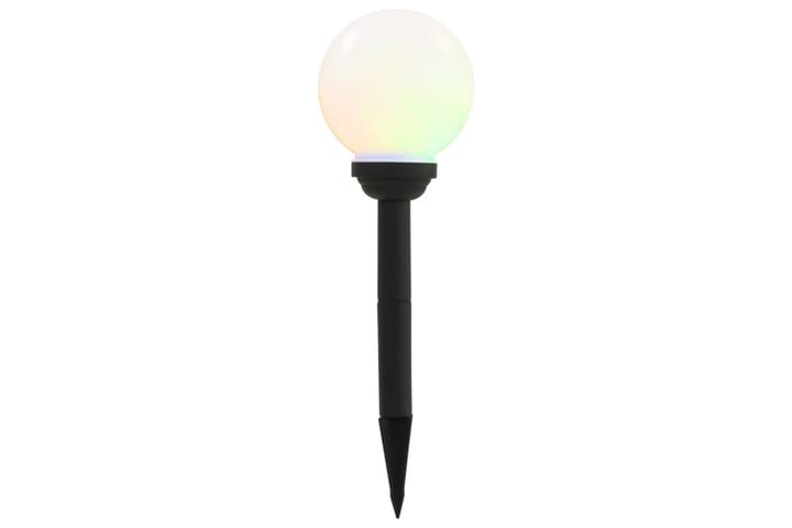 LED-aurinkokennovalaisin 4kpl väriä vaihtava pyöreä 15cm RGB - Valkoinen - LED-valaistus ulkokäyttöön - Ulkovalaistus - Aurinkokennovalaistus
