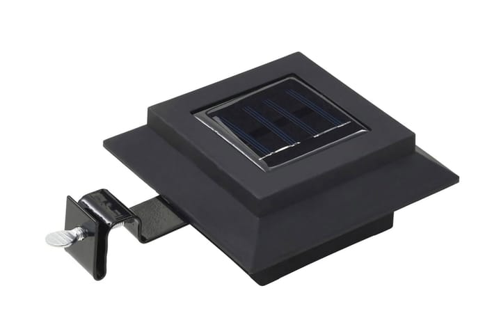 Ulkoaurinkokennovalaisin 12 kpl LED neliö 12 cm musta - Musta - Aurinkokennovalaistus - Ulkovalaistus - LED-valaistus ulkokäyttöön