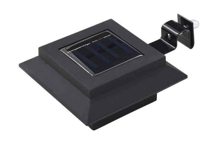 Ulkoaurinkokennovalaisin 12 kpl LED neliö 12 cm musta - Musta - LED-valaistus ulkokäyttöön - Ulkovalaistus - Aurinkokennovalaistus