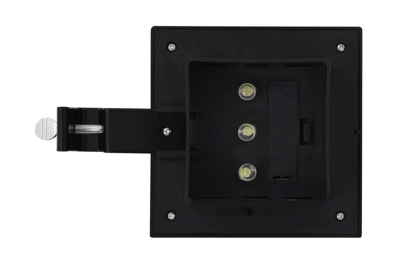Ulkoaurinkokennovalaisin 12 kpl LED neliö 12 cm musta - Musta - Valaistus - Ulkovalaistus - Aurinkokennovalaistus