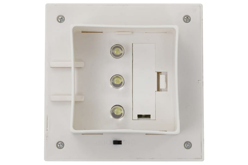 Ulkoaurinkokennovalaisin 12 kpl LED neliö 12 cm valkoinen - Valkoinen - Valaistus - Ulkovalaistus - Aurinkokennovalaistus