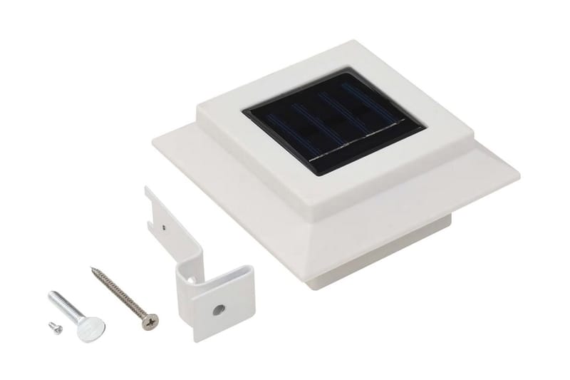 Ulkoaurinkokennovalaisin 12 kpl LED neliö 12 cm valkoinen - Valkoinen - Valaistus - Ulkovalaistus - Aurinkokennovalaistus
