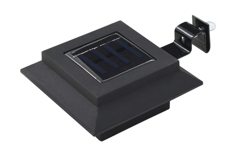 Ulkoaurinkokennovalaisin 6 kpl LED neliö 12cm musta - Musta - Valaistus - Ulkovalaistus - Aurinkokennovalaistus