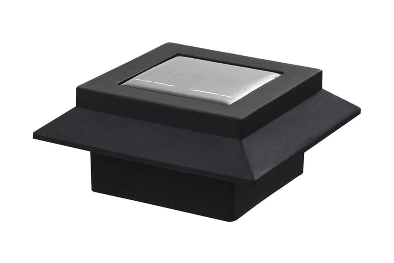 Ulkoaurinkokennovalaisin 6 kpl LED neliö 12cm musta - Musta - Valaistus - Ulkovalaistus - Aurinkokennovalaistus