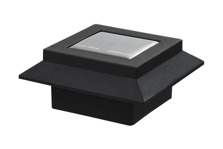 Ulkoaurinkokennovalaisin 6 kpl LED neliö 12cm musta - Musta - LED-valaistus ulkokäyttöön - Ulkovalaistus - Aurinkokennovalaistus