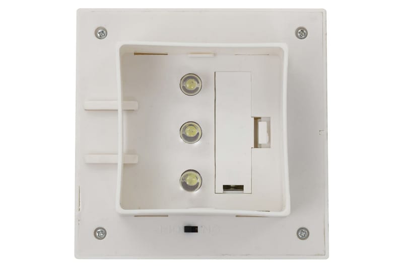 Ulkoaurinkokennovalaisin 6 kpl LED neliö 12cm valkoinen - Valkoinen - Valaistus - Ulkovalaistus - Aurinkokennovalaistus