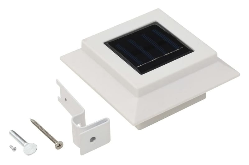 Ulkoaurinkokennovalaisin 6 kpl LED neliö 12cm valkoinen - Valkoinen - Valaistus - Ulkovalaistus - Aurinkokennovalaistus