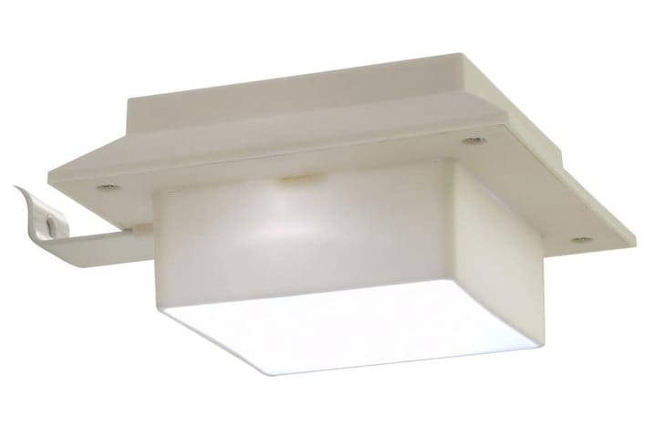 Ulkoaurinkokennovalaisin 6 kpl LED neliö 12cm valkoinen - Valkoinen - LED-valaistus ulkokäyttöön - Ulkovalaistus - Aurinkokennovalaistus