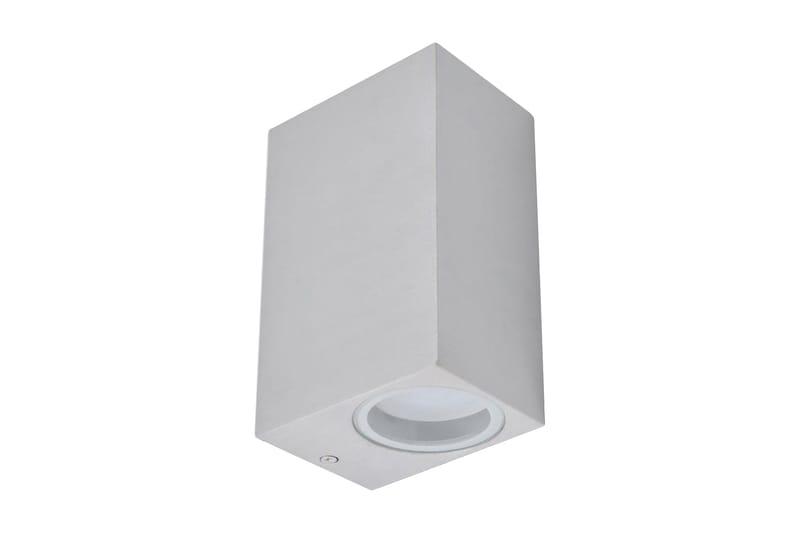 LED-seinävalaisimet ulkotiloihin 2 kpl Neliö Ylös/alas - Hopea - Valaistus - Ulkovalaistus - Julkisivuvalaistus