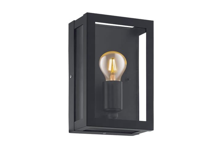 Seinävalaisin Alamonte 17 cm Musta/Kirkas - Eglo - Ulkovalaistus - LED-valaistus ulkokäyttöön - Julkisivuvalaistus - Sisäänkäynnin valaistus