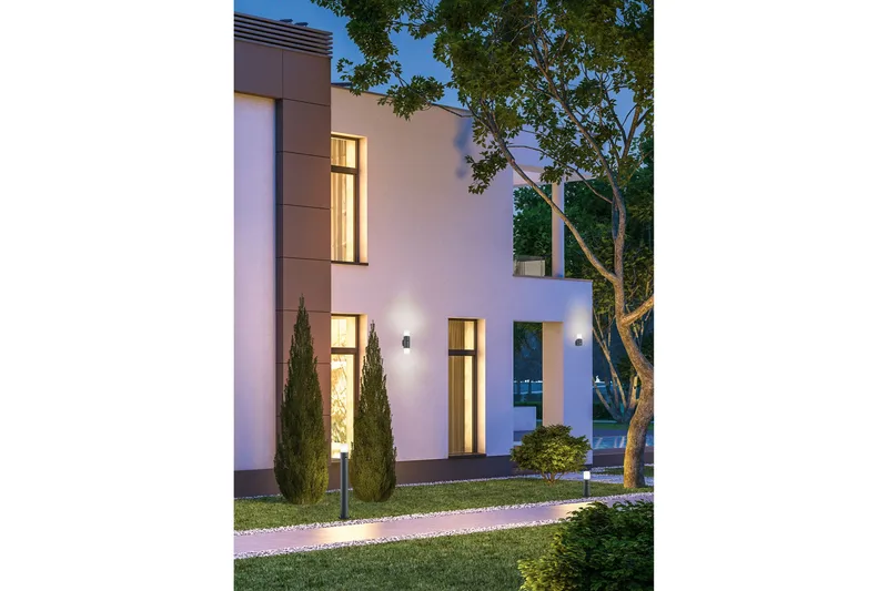 Seinävalaisin Hoosic 2xE27 Liiketunnistin Antrasiitti - TRIO - Valaistus - Ulkovalaistus - Julkisivuvalaistus