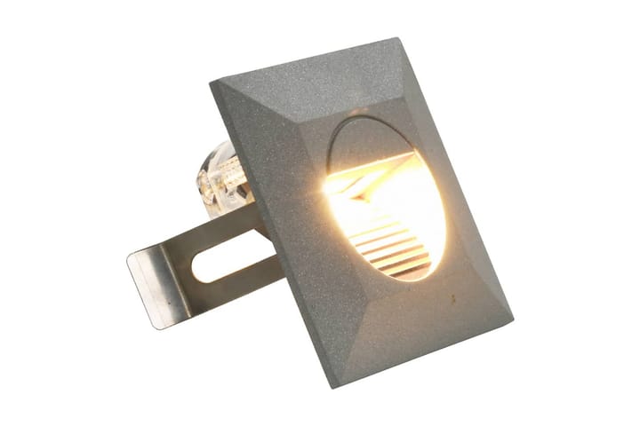 LED-seinävalaisimet ulkotiloihin 6 kpl 5 W hopea neliö - Sisäänkäynnin valaistus - LED-valaistus ulkokäyttöön - Julkisivuvalaistus - Ulkovalaistus