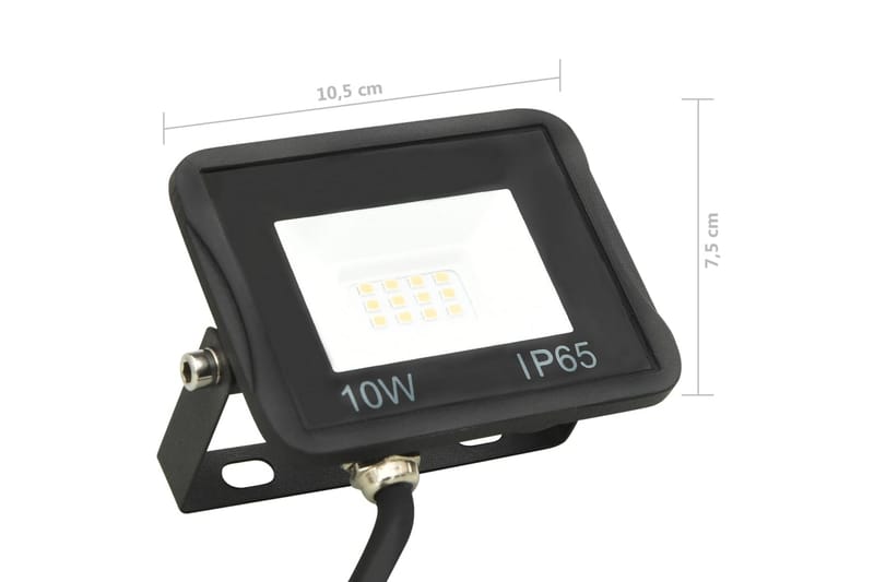 LED-valonheitin 10 W lämmin valkoinen - Musta - Valaistus - Ulkovalaistus - Julkisivuvalaistus