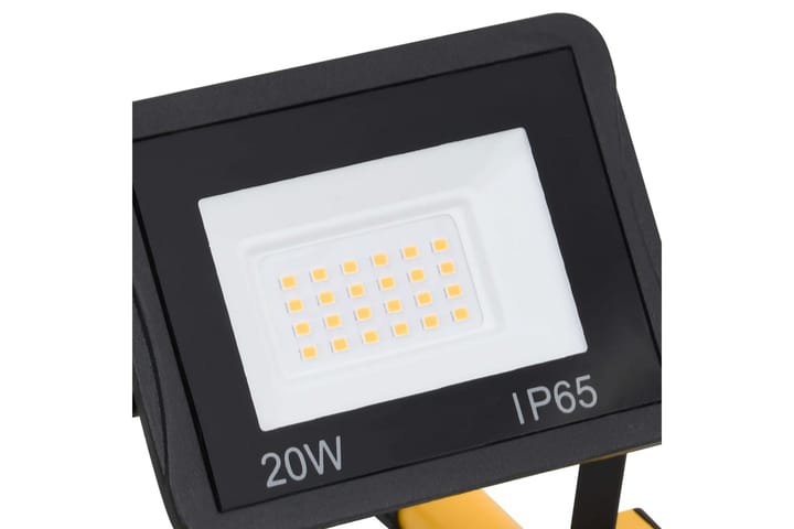LED-valonheitin kahvalla 2x20 W lämmin valkoinen - Musta - Ulkovalaistus - Julkisivuvalaistus - Kohdevalot & valonheittimet