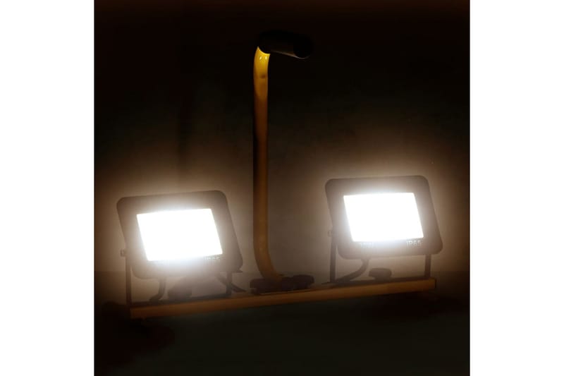 LED-valonheitin kahvalla 2x30 W lämmin valkoinen - Musta - Valaistus - Ulkovalaistus - Julkisivuvalaistus