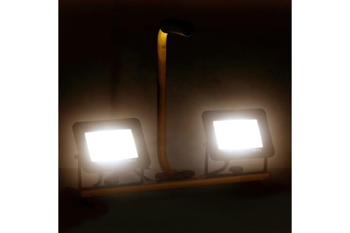 LED-valonheitin kahvalla 2x30 W lämmin valkoinen - Musta - Julkisivuvalaistus - Ulkovalaistus - Kohdevalot & valonheittimet