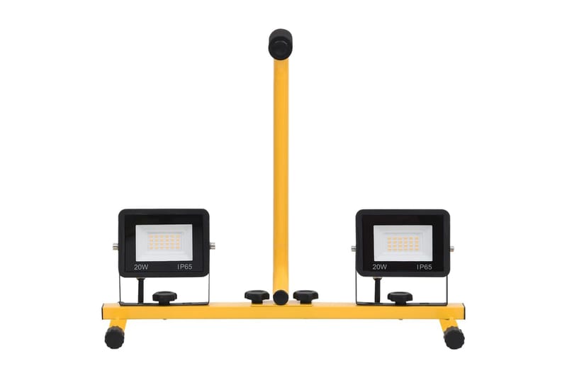 LED-valonheitin kahvalla 2x50 W kylmä valkoinen - Musta - Valaistus - Ulkovalaistus - Julkisivuvalaistus