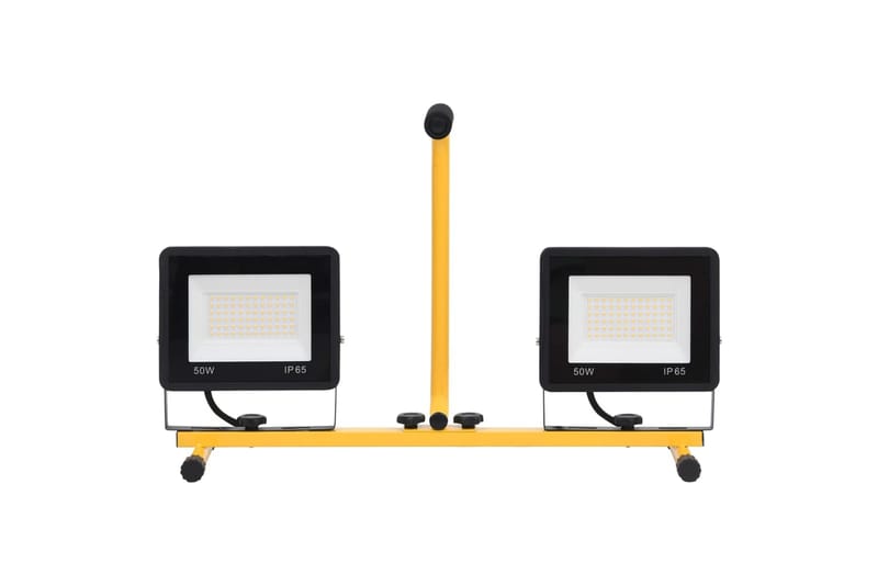 LED-valonheitin kahvalla 2x50 W lämmin valkoinen - Musta - Valaistus - Ulkovalaistus - Julkisivuvalaistus