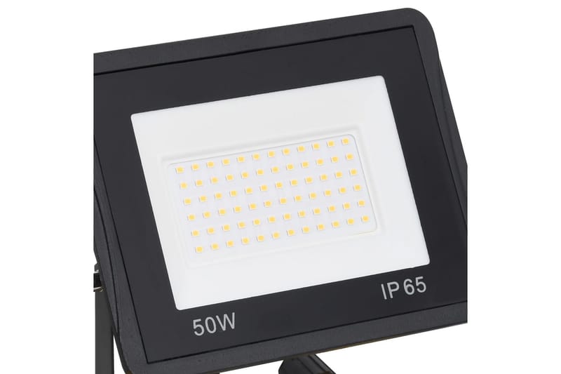 LED-valonheitin kahvalla 2x50 W lämmin valkoinen - Musta - Valaistus - Ulkovalaistus - Julkisivuvalaistus