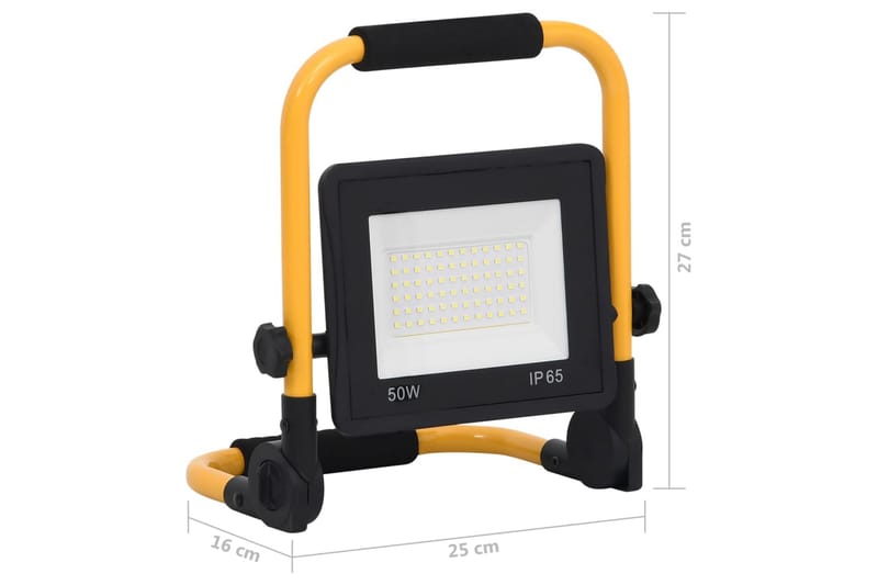LED-valonheitin kahvalla 50 W kylmä valkoinen - Musta - Valaistus - Ulkovalaistus - Julkisivuvalaistus