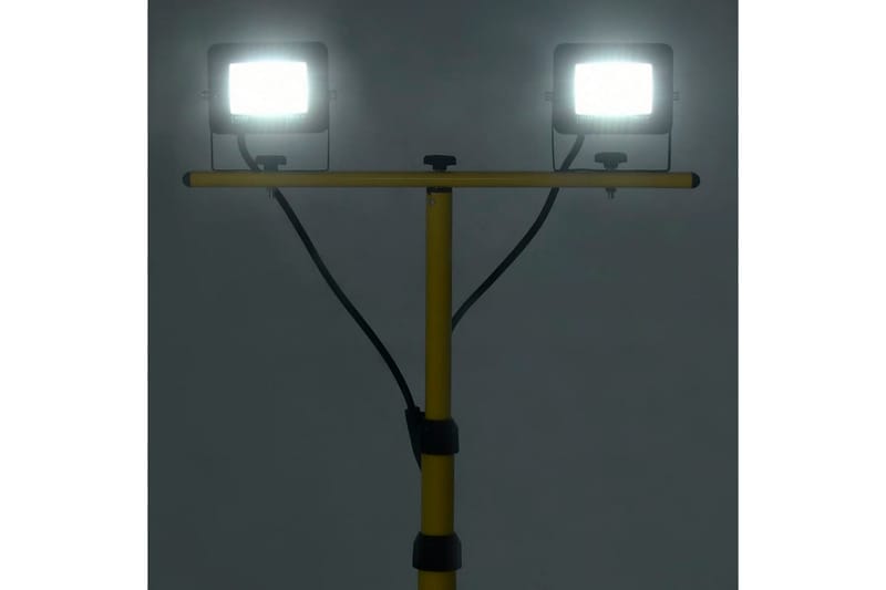 LED-valonheitin kolmijalalla 2x10 W kylmä valkoinen - Musta - Valaistus - Ulkovalaistus - Julkisivuvalaistus