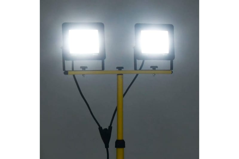LED-valonheitin kolmijalalla 2x100 W kylmä valkoinen - Musta - Valaistus - Ulkovalaistus - Julkisivuvalaistus
