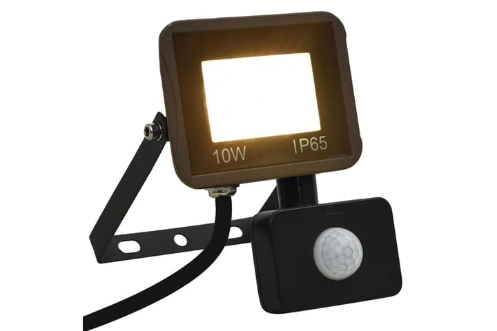 LED-valonheitin sensorilla 10 W lämmin valkoinen - Musta - Ulkovalaistus - Julkisivuvalaistus - Kohdevalot & valonheittimet