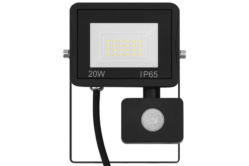 LED-valonheitin sensorilla 20 W kylmä valkoinen - Musta - Valaistus - Ulkovalaistus - Julkisivuvalaistus
