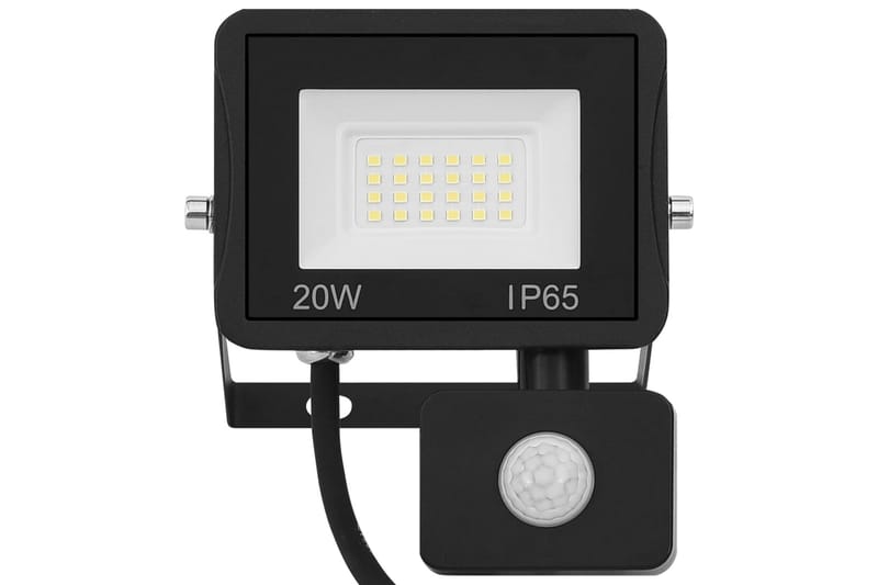 LED-valonheitin sensorilla 20 W kylmä valkoinen - Musta - Valaistus - Ulkovalaistus - Julkisivuvalaistus