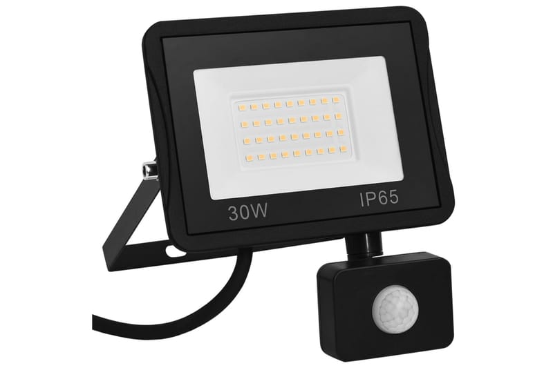 LED-valonheitin sensorilla 30 W kylmä valkoinen - Musta - Valaistus - Ulkovalaistus - Julkisivuvalaistus