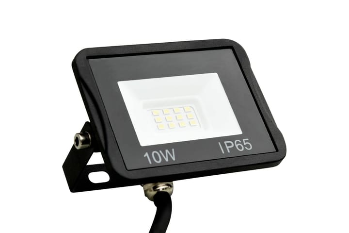 LED-valonheittimet 2 kpl 10 W kylmä valkoinen - Musta - Julkisivuvalaistus - Ulkovalaistus - Kohdevalot & valonheittimet