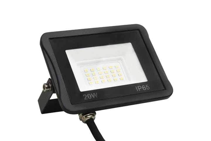 LED-valonheittimet 2 kpl 20 W kylmä valkoinen - Musta - Ulkovalaistus - Julkisivuvalaistus - Kohdevalot & valonheittimet