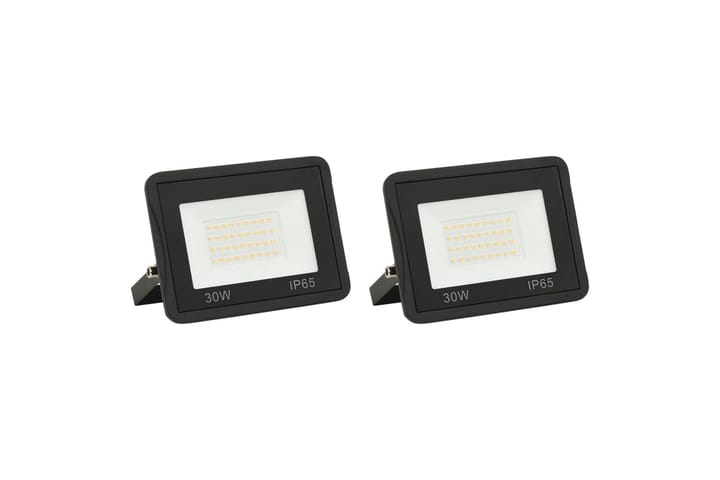 LED-valonheittimet 2 kpl 30 W kylmä valkoinen - Musta - Ulkovalaistus - Julkisivuvalaistus - Kohdevalot & valonheittimet