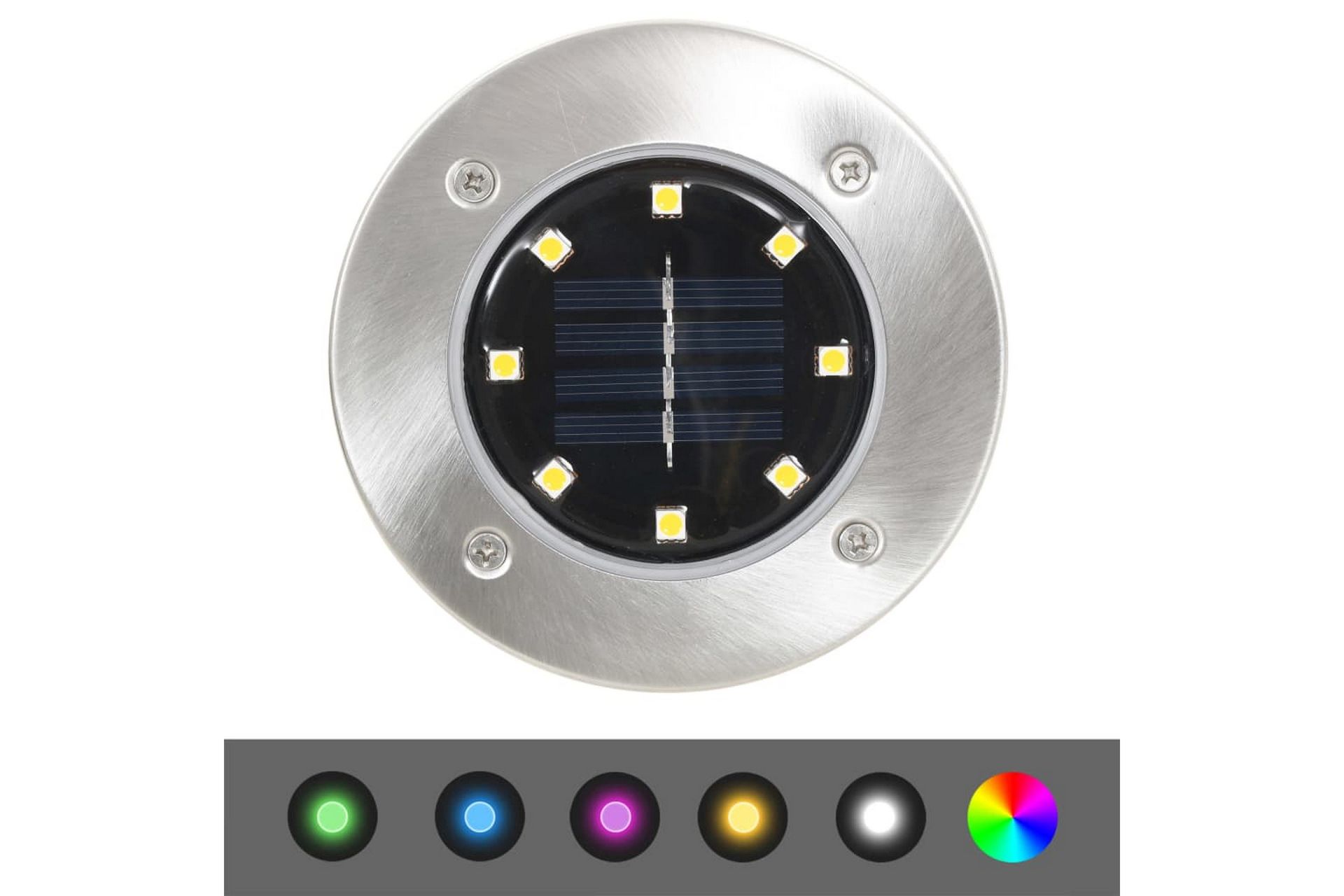Aurinkoenergia maavalaisimet 8 kpl LED RGB värit - Valaistus - Ulkovalaistus - Maavalaistus
