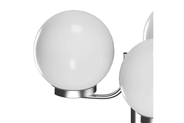 Puutarhan Valotolppa 3 Lamppua 220cm - Valkoinen - Ulkovalaistus - LED-valaistus ulkokäyttöön - Sisäänkäynnin valaistus - Maavalaistus
