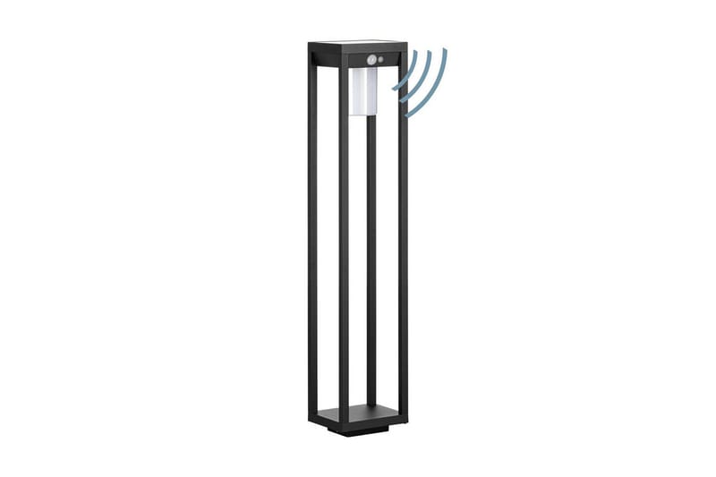 Pollari Eglo Martano liikkeentunnistimella - Musta - Valaistus - Ulkovalaistus - Aurinkokennovalaistus