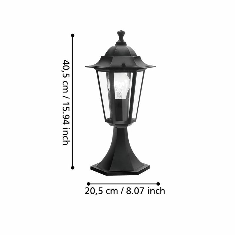 Pollarivalaisin Laterna - 19,5 cm - Valaistus - Ulkovalaistus - LED-valaistus ulkokäyttöön