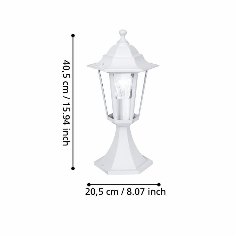 Pollarivalaisin Laterna - 19,5 cm - Valaistus - Ulkovalaistus - LED-valaistus ulkokäyttöön