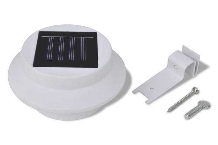 Aurinkovoimalla toimiva 6-osainen aitavalosarja valkoinen - Valkoinen - LED-valaistus ulkokäyttöön - Pylväsvalaisimiet & porttilyhdyt - Pollari - Ulkovalaistus