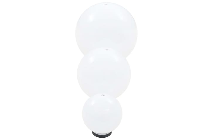 LED-pallovalaisinsarja 6 kpl 20/30/40 cm akryyli - Valkoinen - LED-valaistus ulkokäyttöön - Pylväsvalaisimiet & porttilyhdyt - Pollari - Ulkovalaistus