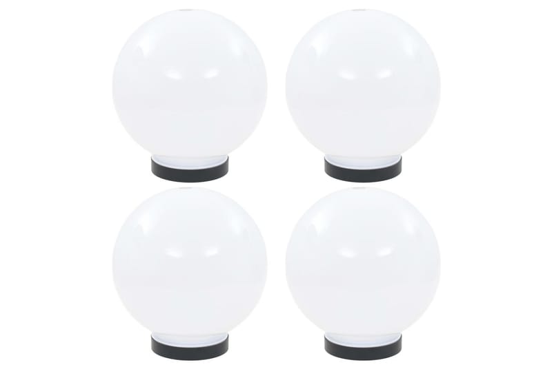 LED-pallovalaisimet 4 kpl 20 cm akryyli - Valkoinen - Valaistus - Ulkovalaistus - Pylväsvalaisimiet & porttilyhdyt