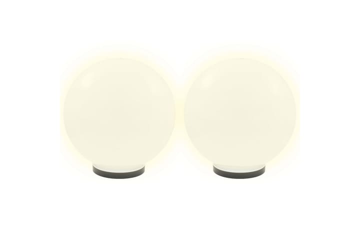 LED-pallovalaisimet 2 kpl 40 cm akryyli - Valkoinen - LED-valaistus ulkokäyttöön - Pylväsvalaisimiet & porttilyhdyt - Pollari - Ulkovalaistus