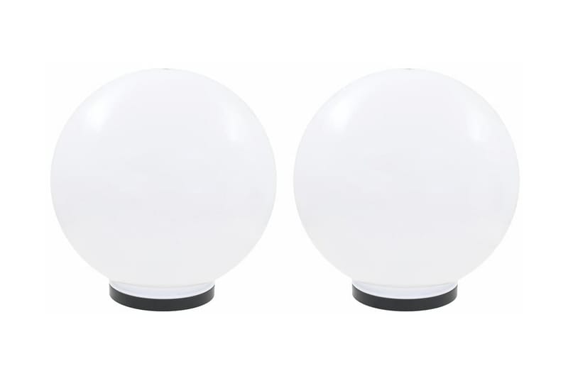 LED-pallovalaisimet 2 kpl 40 cm akryyli - Valkoinen - Valaistus - Ulkovalaistus - Pylväsvalaisimiet & porttilyhdyt