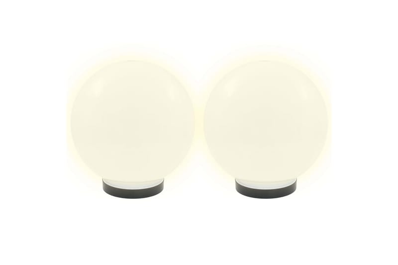 LED-pallovalaisimet 4 kpl 25 cm akryyli - Valkoinen - Valaistus - Ulkovalaistus - Pylväsvalaisimiet & porttilyhdyt