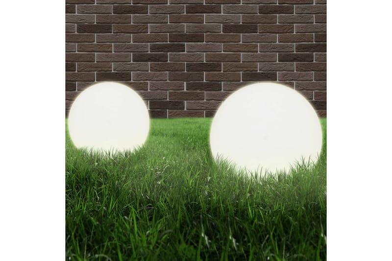 LED-pallovalaisimet 4 kpl 40 cm akryyli - Valkoinen - Valaistus - Ulkovalaistus - Pylväsvalaisimiet & porttilyhdyt